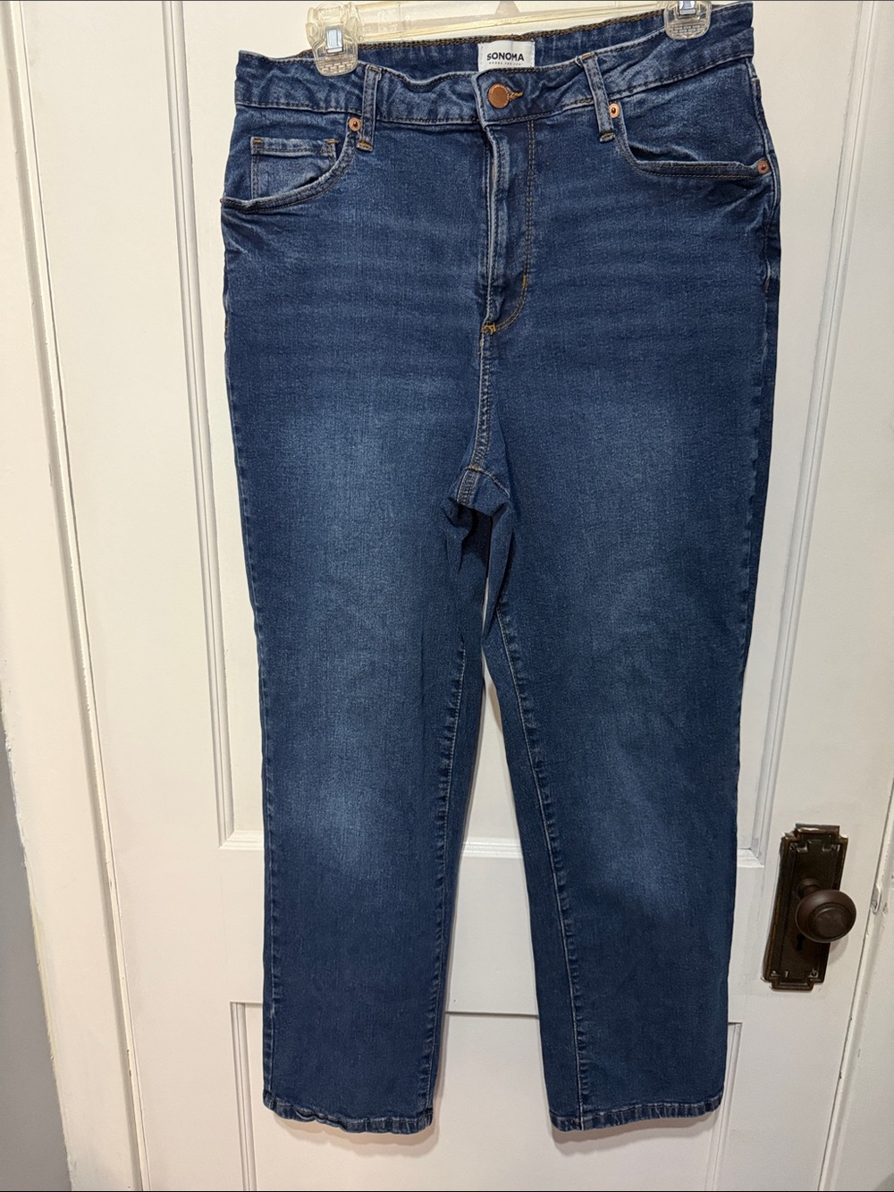 Sonoma Straight Leg Dark Blue Stretch Jeans